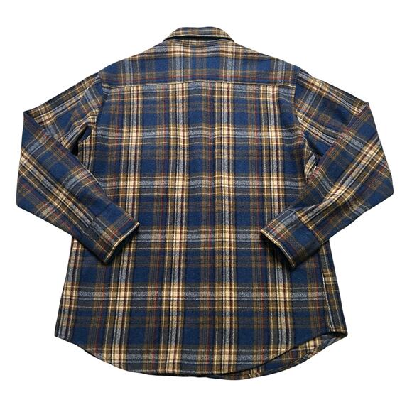 Vintage St. John’s Bay Wool Plaid Shirt Jacket Lined Sz Large 100% Virgin Wool - Picture 8 of 10